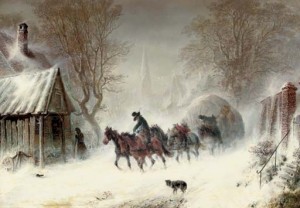 Lumipyryt voivat olla myös innoituksen lähde... Kuva: Hermann Kaufmann: Enduring the snowstorm / commons.wikimedia.org