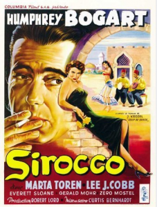 Elokuvan Sirocco juliste vuodelta 1951, lähde: www.imdb.com