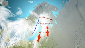 Kuva 1: Sunnuntaina Etelä- ja Keski-Suomi kuuluivat nk. lämpimään sektoriin, jossa meille virtasi hyvin lauhaa ja kosteaa ilmaa etelästä. Monin paikoin muodostui paksu vettä satava sumukerros. (kuva: Markus M/MTV Uutiset)